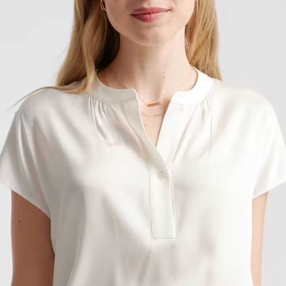 Quince Dolman Sleeve Ivory Silk Blouse